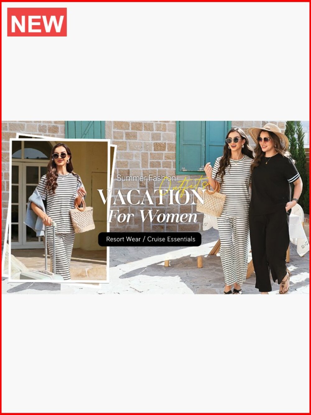 Two Piece Lounge Set Short Sleeve Top Wide Leg Pants Travel Outfits - Picture 6 of 6
